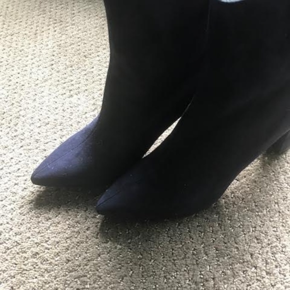 Navy Suede Ankle Booties from Club Monaco - Picture 3 of 3